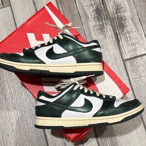 Nike Green and Retro White Dunks